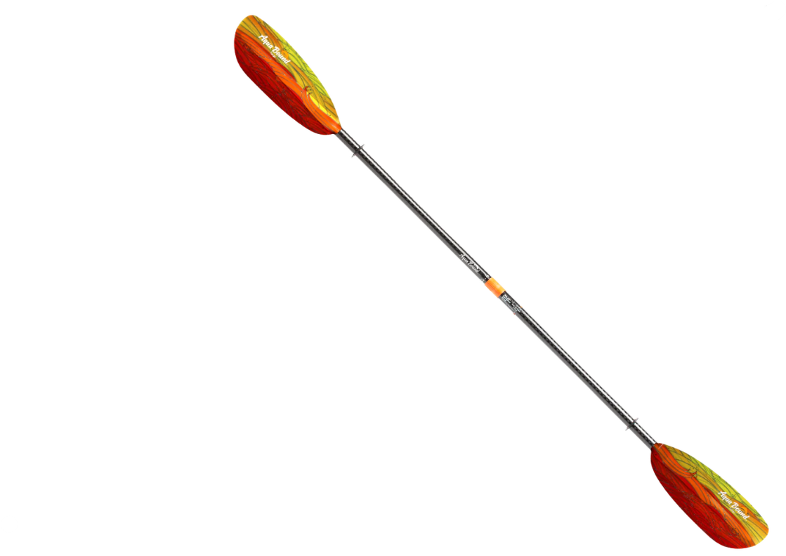 Aqua Bound Tango Fiberglass 2-Piece Straight Shaft Kayak Paddle Fuego