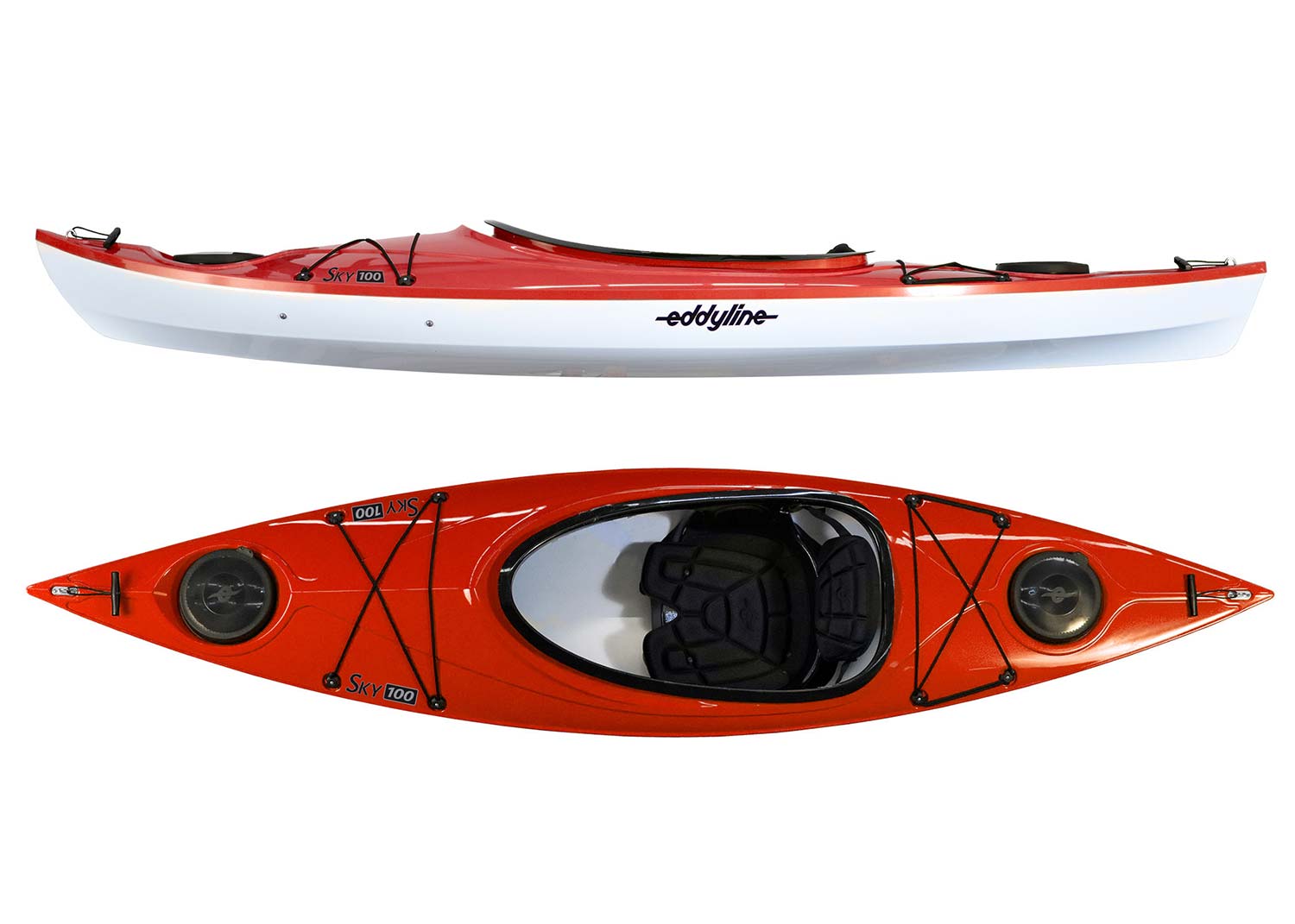 Eddyline Sky 100 Recreational Kayak in Red Pearl