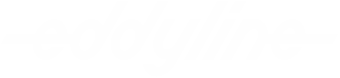Eddyline word mark logo white